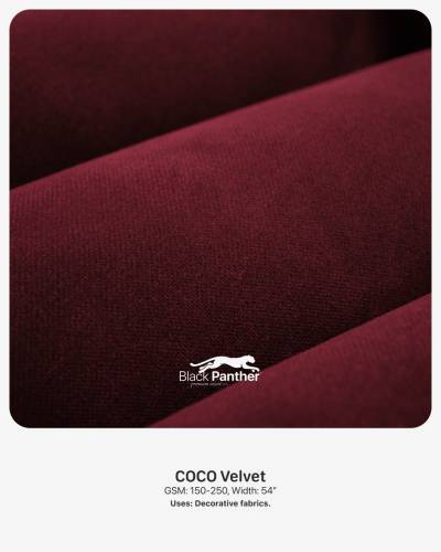 COCO Velvet Fabric 150-250 GSM | 54” Width | Decorative Fabrics in Surat